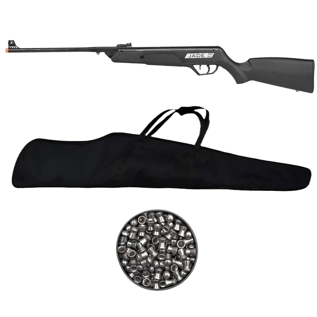 Carabina de Pressão New Jade Oxidada 5.5mm - CBC + Capa + Chumbo em Oferta na Shopee