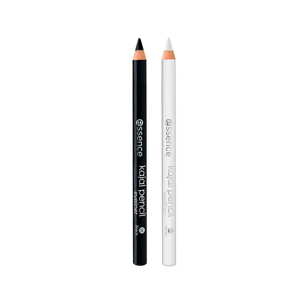Kit Essence Lápis de Olho Cremoso Matte Kajal 01 Black 1g + Lápis de Olho Cremoso Matte Kajal 04 White 1g
