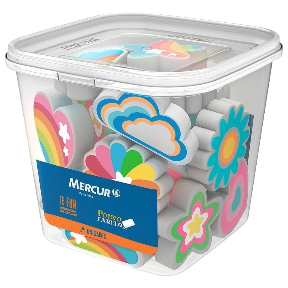 Borracha Mercur TR Fun Pote com 24 Unidades