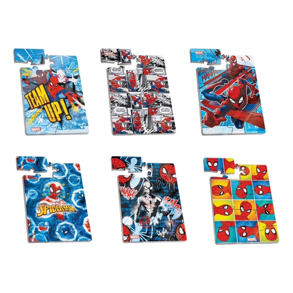 Mini Quebra-Cabeça de Madeira - Homem Aranha - Sortido e Unitário Pais e Filhos - 811083-1 em Oferta na Shopee