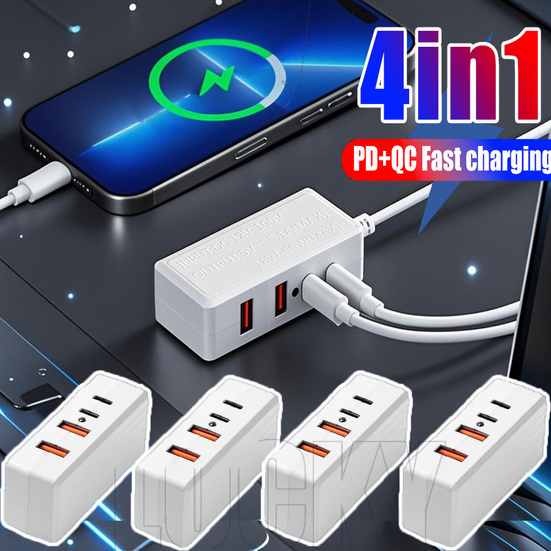 1/2/3Pcs Phone Tablet Charging Strip Socket Expansion Dock-Carregador De Celular Multiplug Para Carro-Hub USB De Carga R