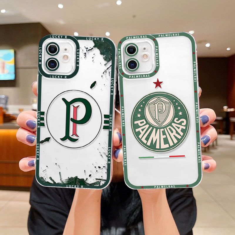 Capa Transparente Anti-Impacto Palmeiras Para Redmi a2 a3 9a 10c 12 13 14c mi 11