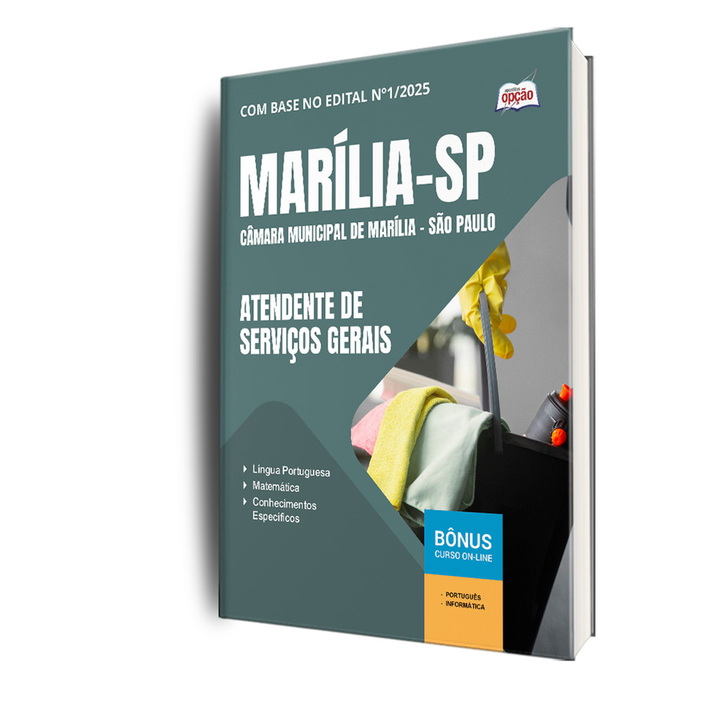 Apostila Câmara de Marília - SP  - Atendente de Serviços Gerais