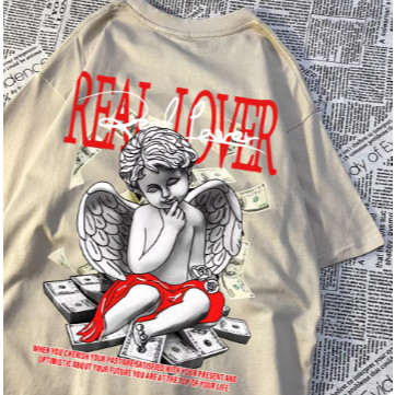 Camiseta Estampa Nas Costas Anjo Real Dólares Lover Streetwear Novo!