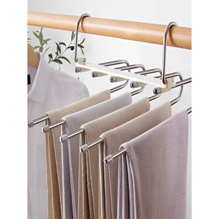 Kit 3 Cabides 5 em 1 Retráteis p/ Calças, Organizador Multifuncional em Aço Inoxidável em Oferta na Shopee