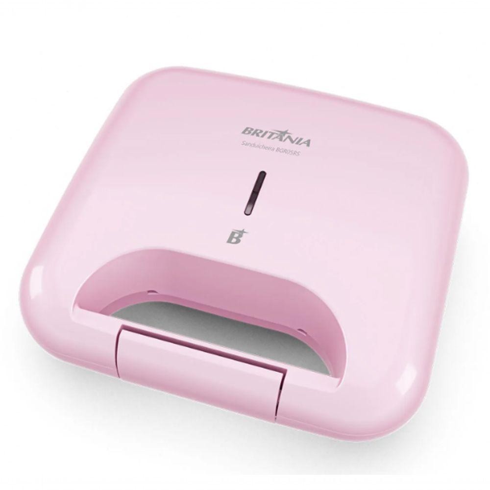 Sanduicheira Eletrica Luxx Pink Britania Antiaderente 750w 110V