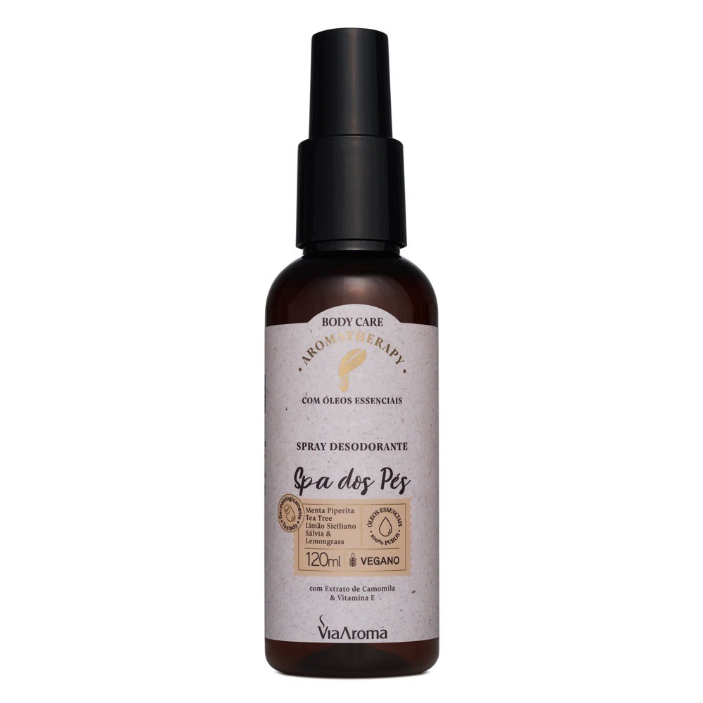 Spray Desodorante Spa dos Pés Aromatherapy Via Aroma - 120ml - Beauty
