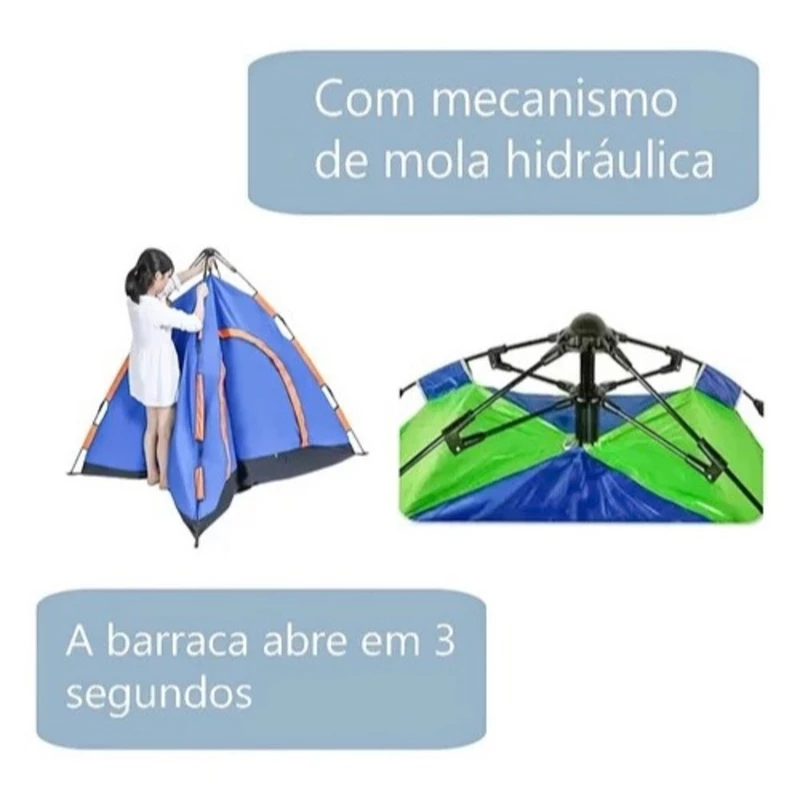 Barraca de Camping para 3 Pessoas à Prova D'Água Praia — foto 9