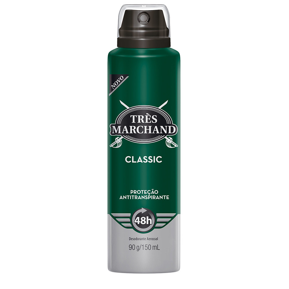 Dedorante Tres Merchand Classic 150ml em Oferta na Shopee