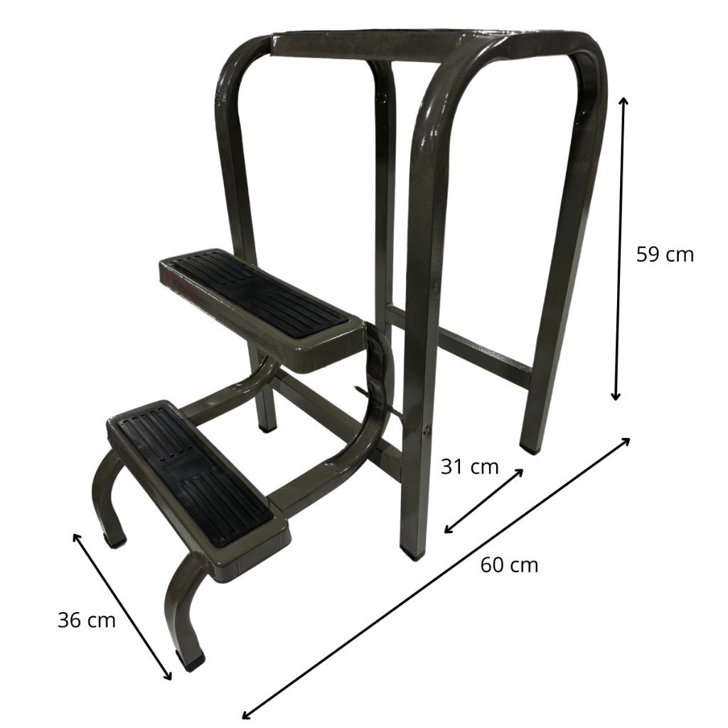 Escada Banqueta 3 Degraus Antiderrapante De Aço em Oferta na Shopee