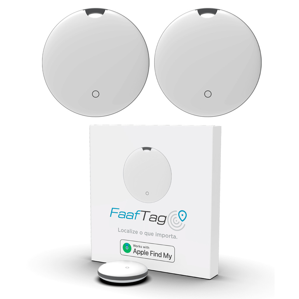 Kit 2 Mini Tags Rastreadores Localizadores De Objetos Buscares Pets Malas Gps Faaftag FT-TAG - 2 UND em Oferta na Shopee