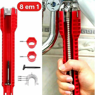 Chave Multifuncional 8 em 1 Multiuso Modus Para Apertar Cano Pia Troca Filtro Torneira em Oferta na Shopee