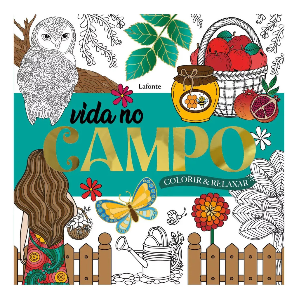 Livro Para Colorir Antiestresse : Vida No Campo (novo)