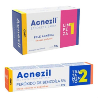 Acnezil Gel 20g + Acnezil Sabonete Pele Acneica 70 G Combo em Oferta na Shopee