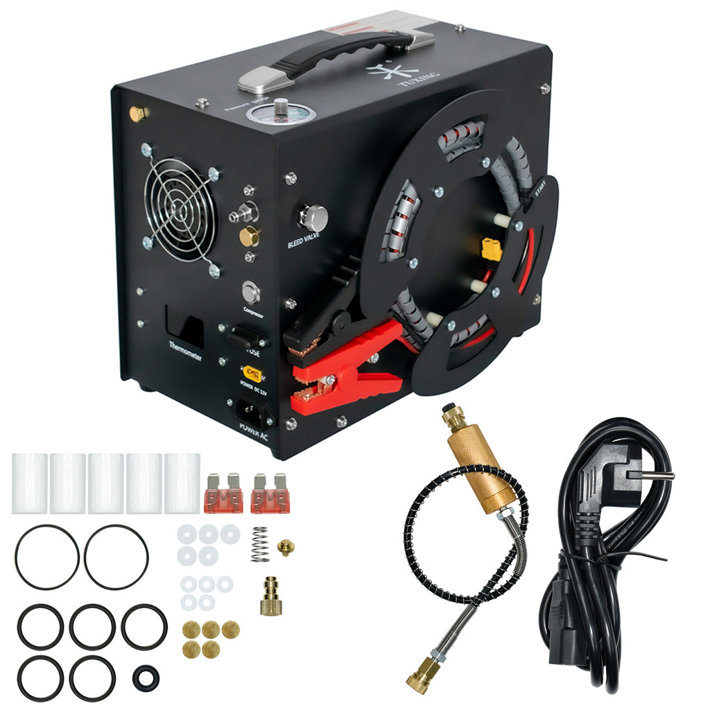 TUXING 300Bar 12V PCP Compressor Compressor de ar de alta pressão Auto-stop TXES062 em Oferta na Shopee