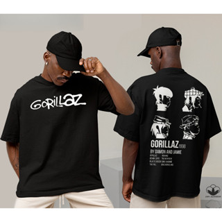 [Camiseta Premium em Algodão Puro]GXG Camiseta Básica Chamativa Algodão Ou OVERSIZED Gorillaz By Damon And Jamie Band Go em Oferta na Shopee