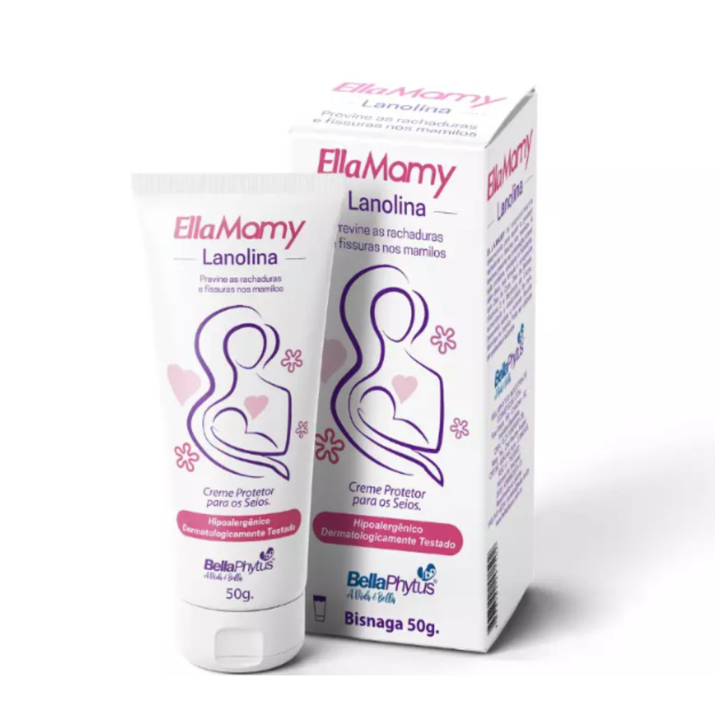 Ellamamy Creme de Lanolina Bisnaga 50g  Protetor Para Seios - Bellaphytus