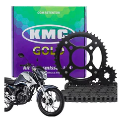 Kit Relação Tração Transmissão Cg Titan Fan 160 2016 À 2024 Com Retentor Original KMC GOLD