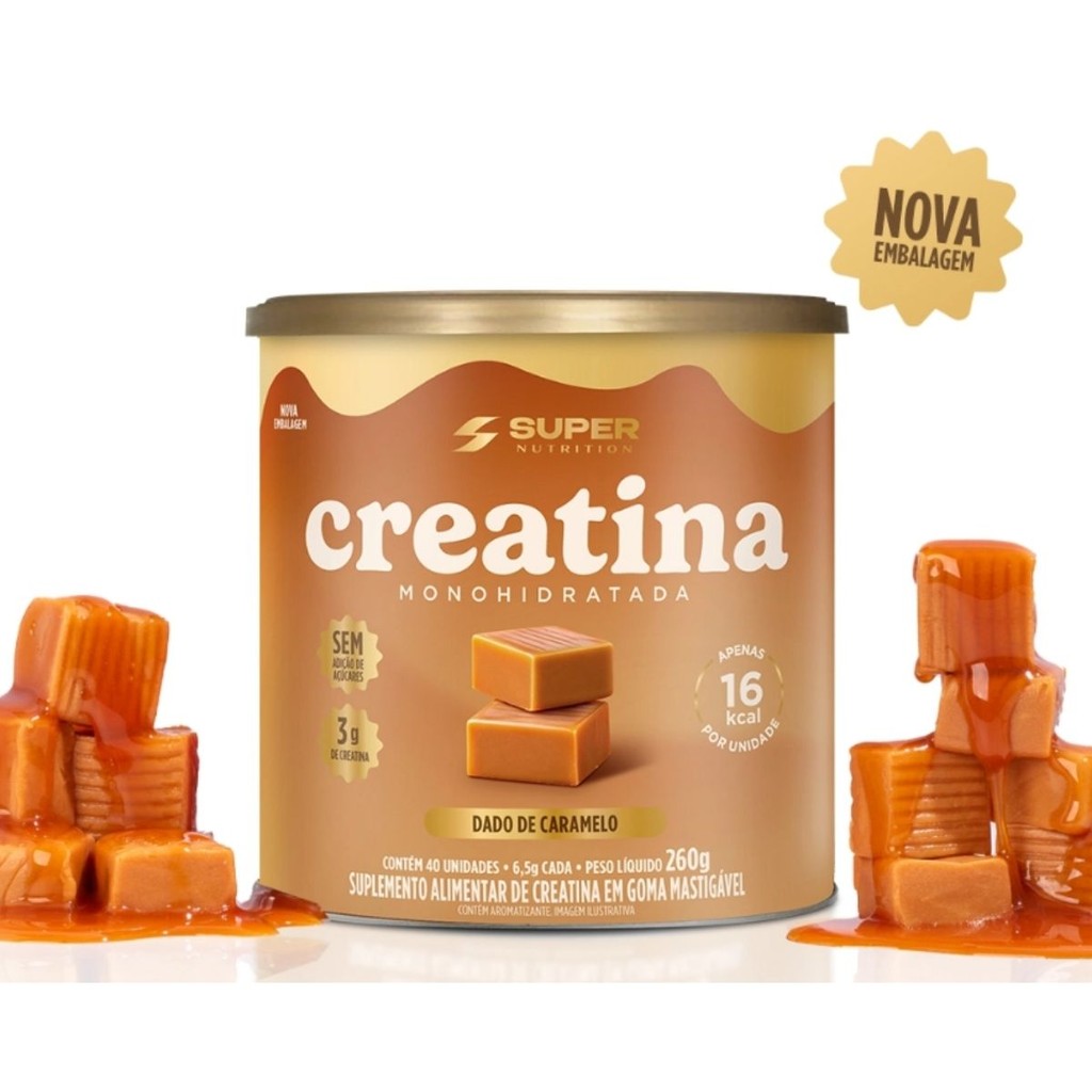 Caramelo De Creatina Pote Com 40 Unidades Super Nutrition em Oferta na Shopee