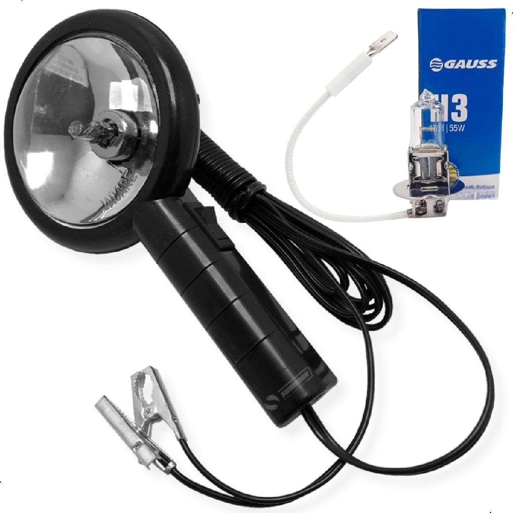 Kit Lanterna Cilibrim Jacaré Garra 12v Farolete + Lampada H-3 Extra