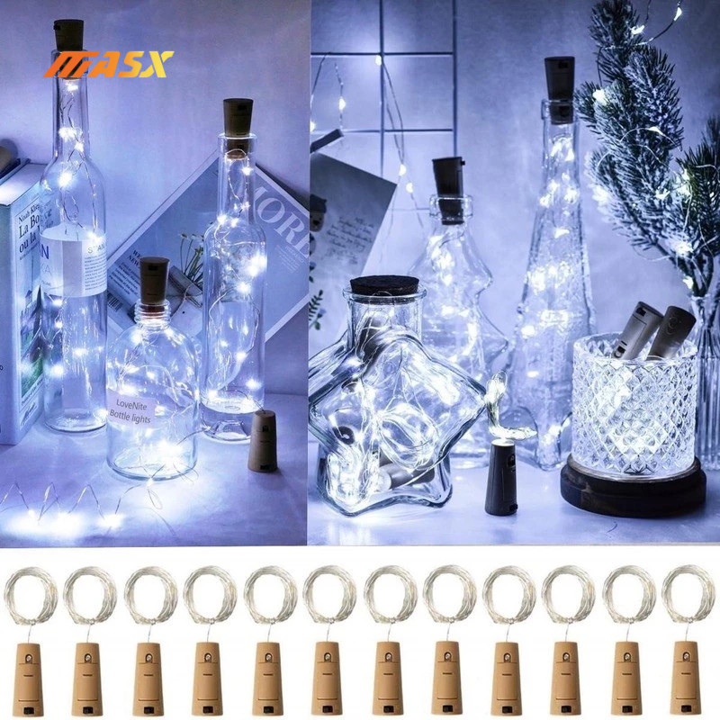 20 Rolha De Led Luz Fio Fada Garrafa 2m 20 Leds Branco Frio（20pcs） em Oferta na Shopee