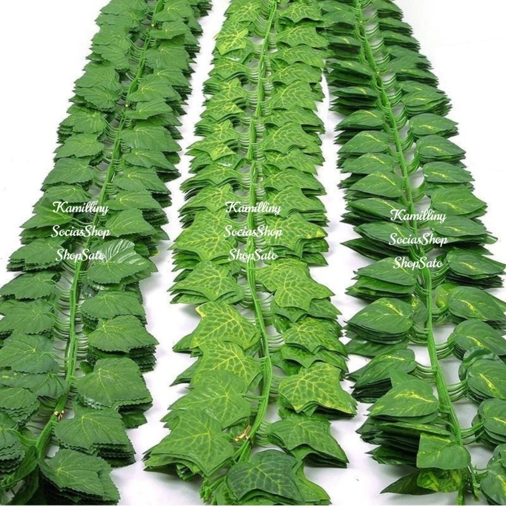 Trepadeira 2 M a UNIDADE Artificial Verde Hera Pacote Ramas Muro Ingles Jardim Vertical Cordão Folhagem