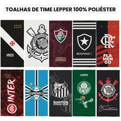 Toalhas de Time Lepper Banho Praia Flamengo Fluminense Vasco Botafogo Palmeiras Corinthians Santos São Paulo