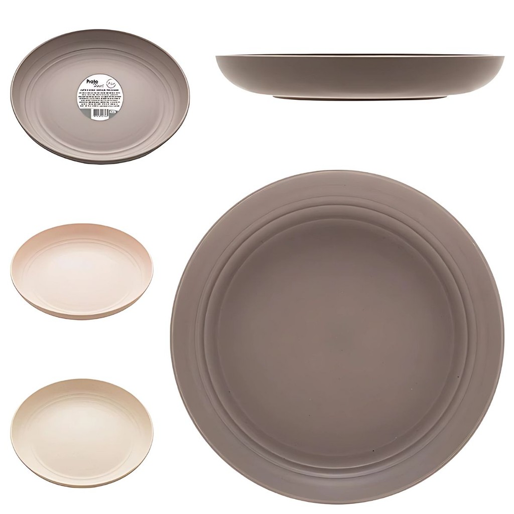 Pratos de Fibra de Bambu Sobremesa Ecológico em Oferta na Shopee