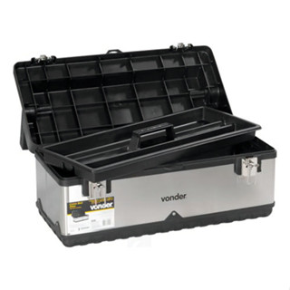 Caixa Baú Para Ferramentas Com Separador Cinza Plástica Ínox CBI025 VONDER em Oferta na Shopee