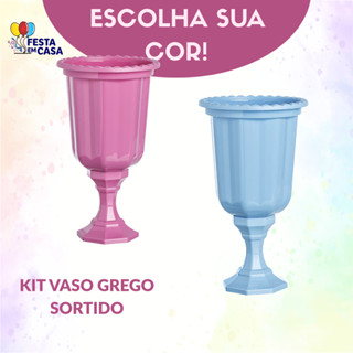 KIT SORTIDO 2 UNIDADES VASOS GREGO DECORATIVO LINHA DIAMANTE 850 ML - DIVERSAS CORES em Oferta na Shopee