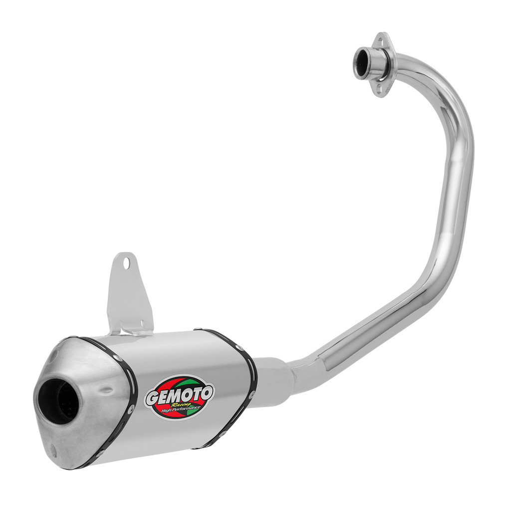 Escapamento Escape Moto Racing Gemoto Titan 160 2016 a 2022 Com Bacalhau