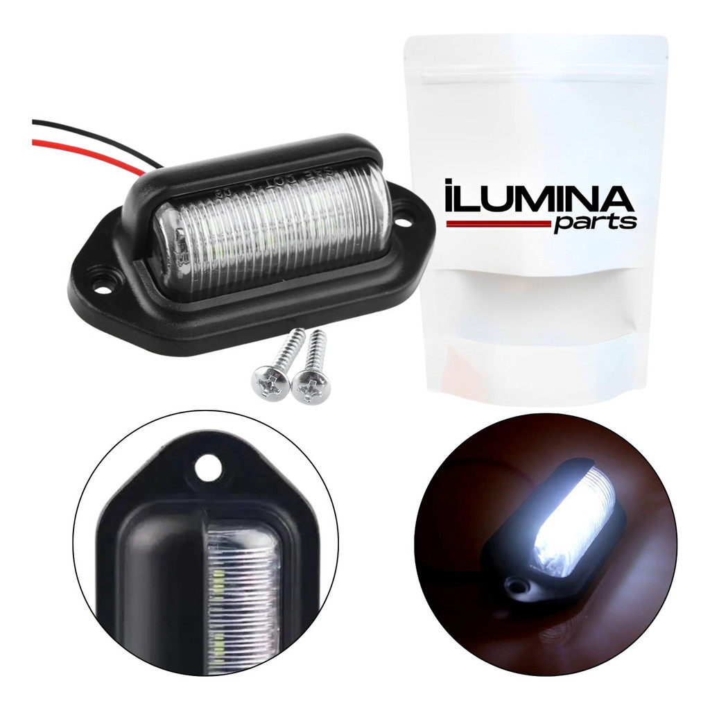 Lanterna Luz De Placa Carro 6 Leds Caminhão Carretinha Forte em Oferta na Shopee