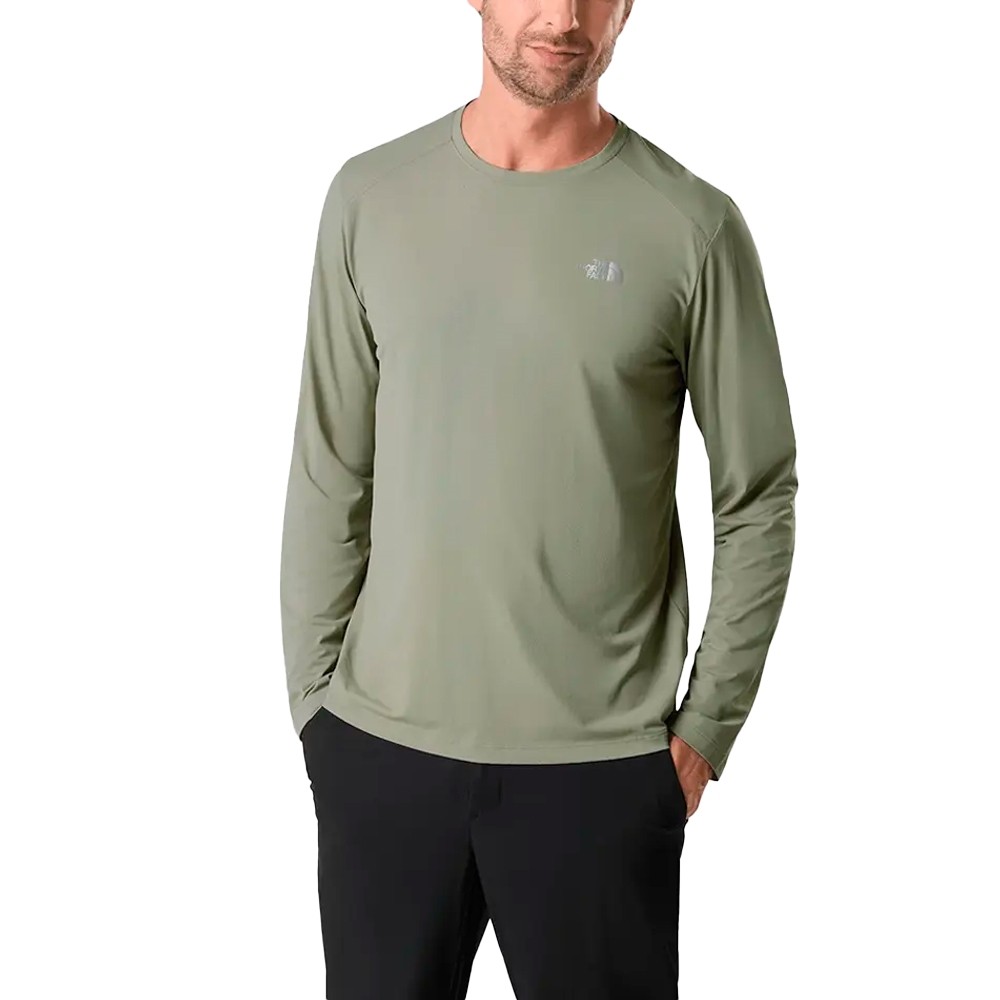 Camiseta Masculina ML Hyper Tee Crew Cinza - The North Face