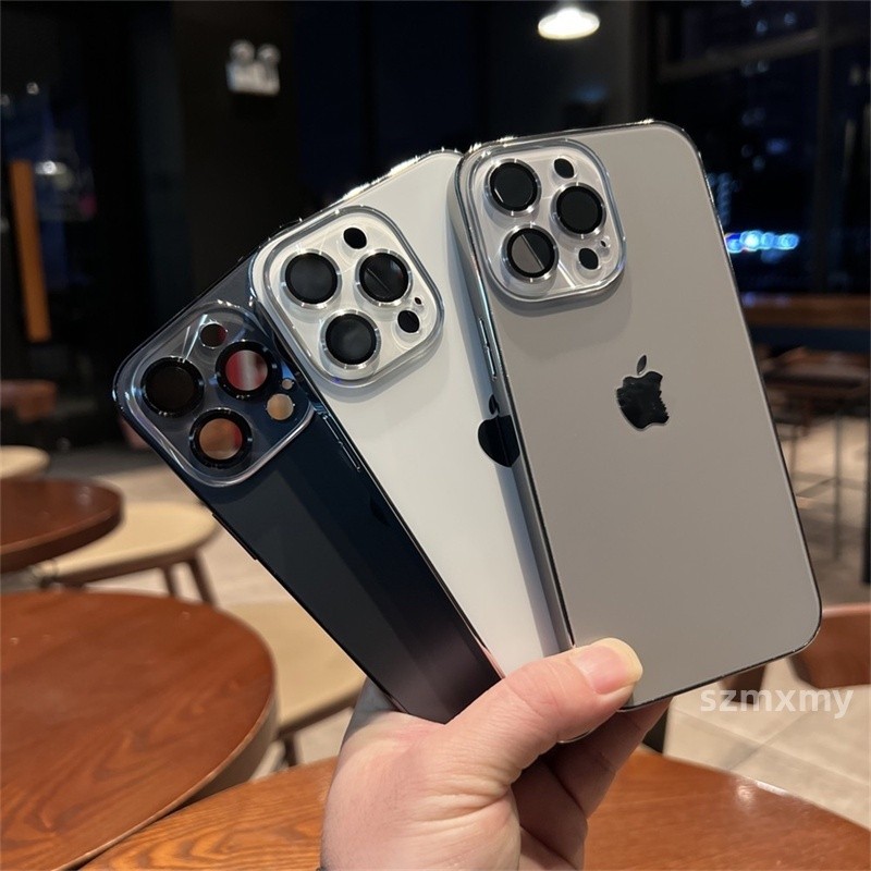 Nova Capa Anti-Impressão Digital AG Lente com tudo incluído Case Capinha De Celular Para iPhone11/12/13/14/15/16Pro MAX