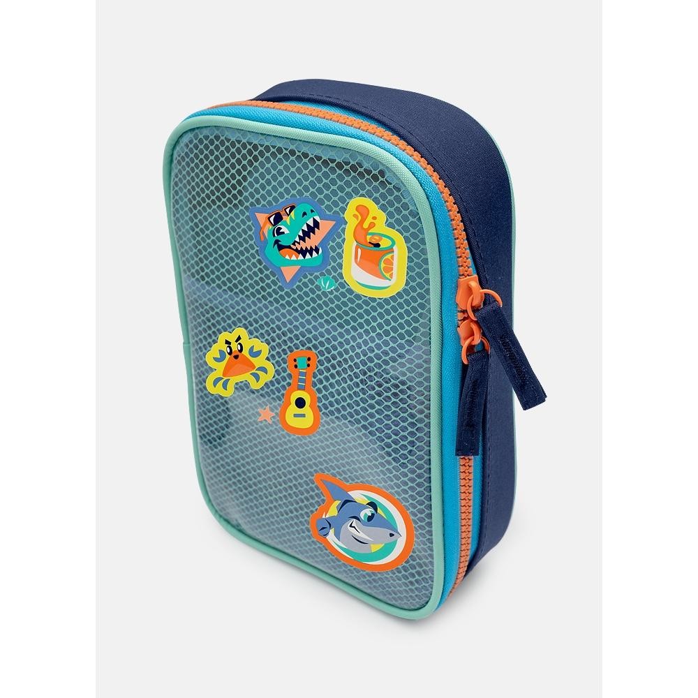 Estojo Grande Color Block - Puket em Oferta na Shopee