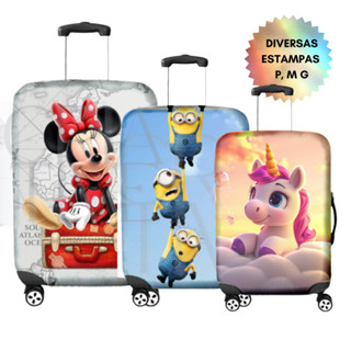 Capas de Mala para Viagem Protetora Estampas Personagens em Oferta na Shopee