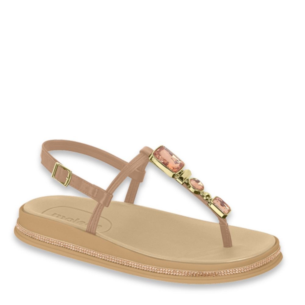 Sandália Feminina Flatform Pedraria Conforto Moleca 5509.204