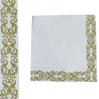 Pacote 20 Guardanapos Papel Arabesco Folha Dupla Luxo Dourado Decorado Mesa Posta Decoração Festa em Oferta na Shopee