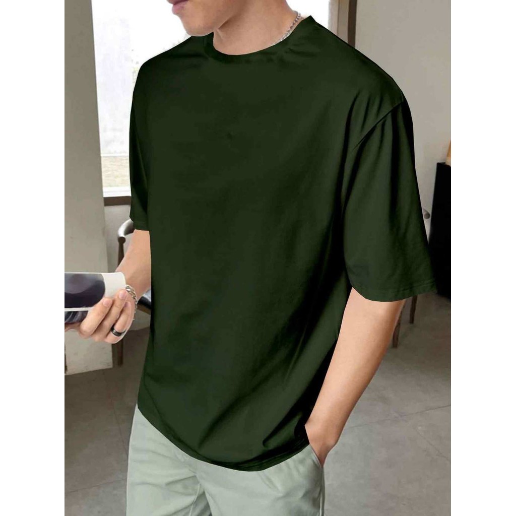 Camiseta Larga Confortável Blusa Oversized Lisa Sem Estampa Oversized Simples Aesthetic