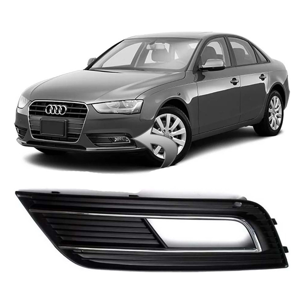 Moldura Grade Milha Audi A4 2013 2014 2015 Cromado Esquerdo