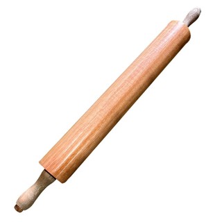 Rolo Para Massas De Madeira Móvel 50x7,5cm Macarrão Pão