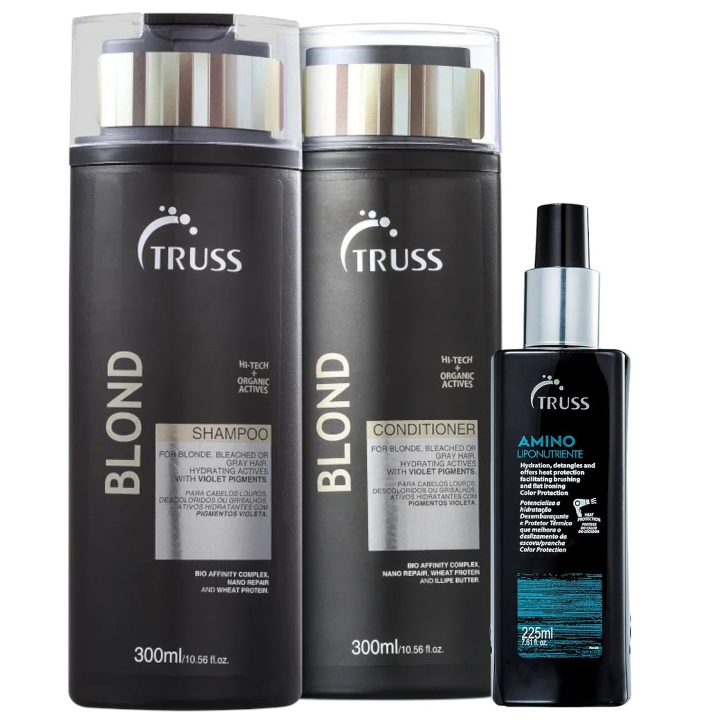 Truss Blond Shampoo e Condicionador 300ml + Amino 225ml