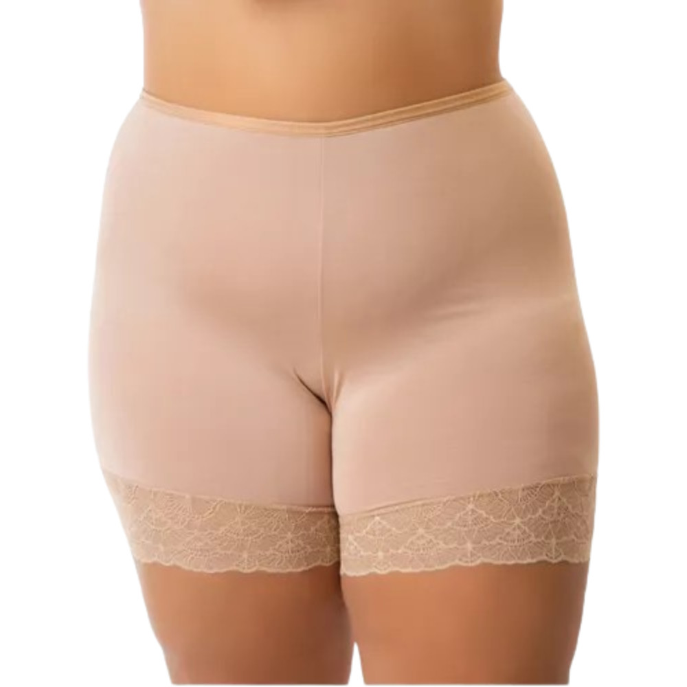 Bermuda Feminina Plus Size Segunda Pele Anagua Com Renda Não Marca Short Usar De Baixo Saia Vestido — imagem 2 de 2