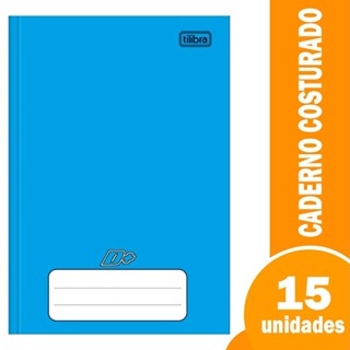 Caderno Costurado Tilibra 1/4 Capa Dura Mais+ Azul 48 Folhas - Embalagem com 15 Unidades em Oferta na Shopee