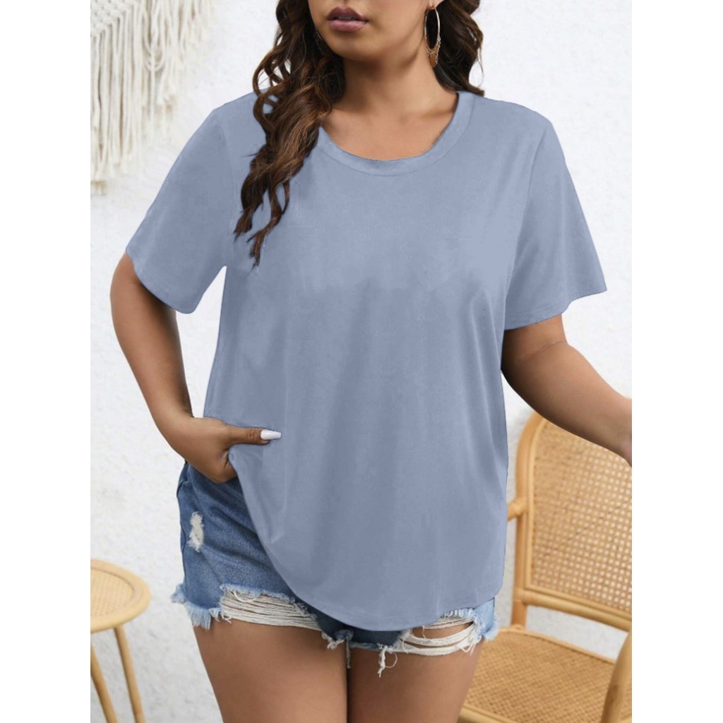 Blusa Azul Claro Oversized Esportiva Unissex Camiseta Larga Confortável T Shirt Estilosa Plus Size