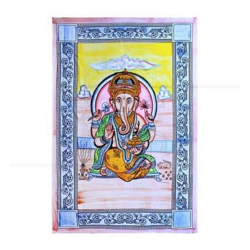 Painel Em Tecido Com Imagem De Ganesha 2,10 X 140 M
