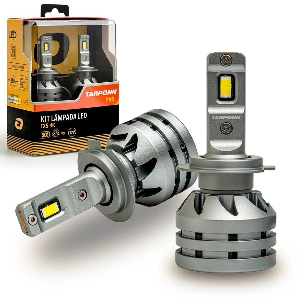 Kit Lâmpada Led Tx5 Pro 4k H7 11000lm Branco Neutro Tarponn em Oferta na Shopee