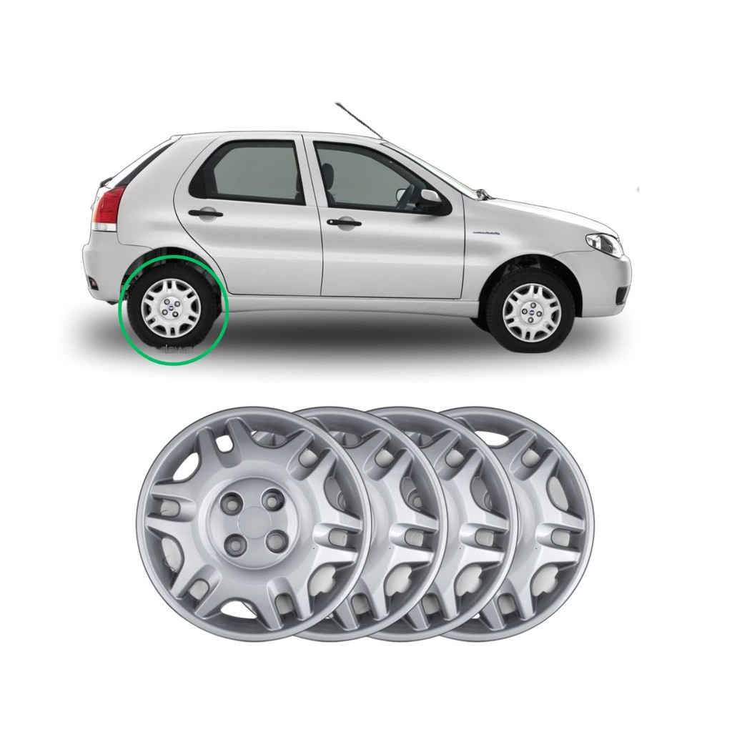 Jogo de 4 Calotas FIAT PALIO FIRE/ELX - ARO 14 em Oferta na Shopee