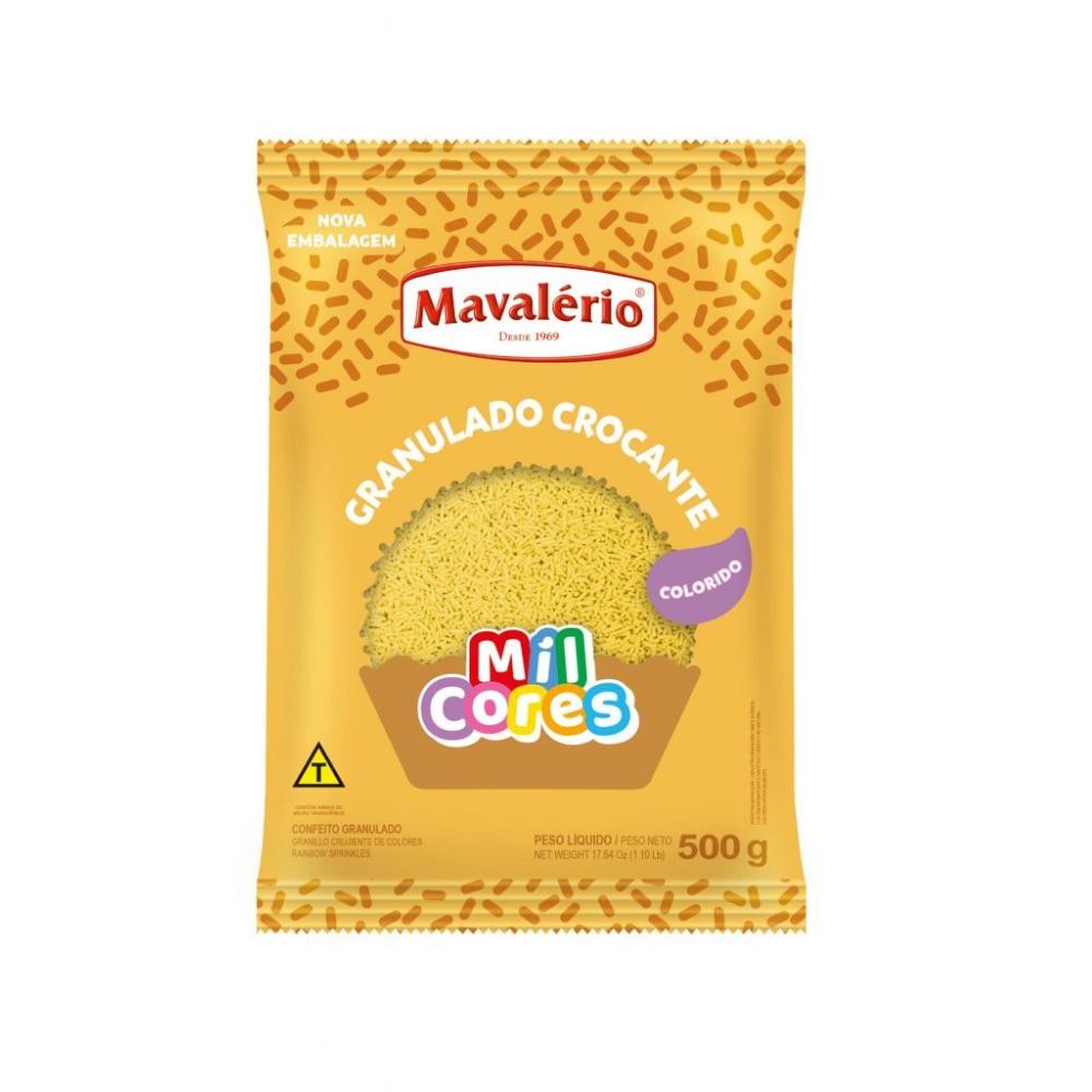 Granulado Crocante Amarelo Aquarela 500g - Mavalério