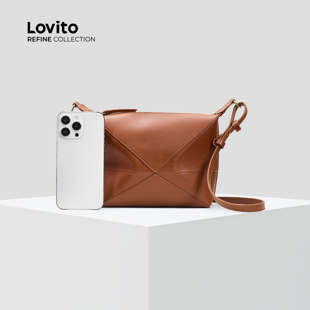 Detalhes do (Lovito Refine) Bolsa De Ombro Pequena Para Deslocamento Diário Para Mulheres LFR13114